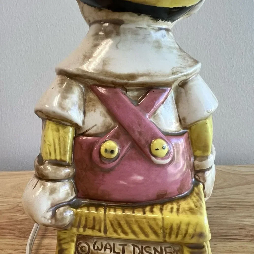 Vintage 70’s Walt Disney World Productions Pinocchio Portable Lamp Rare Tested - Picture 9 of 15